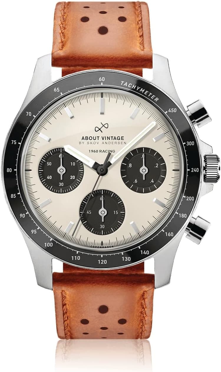 About Vintage 1960 Racing Chronograph Mens Watch, Stainless Steel