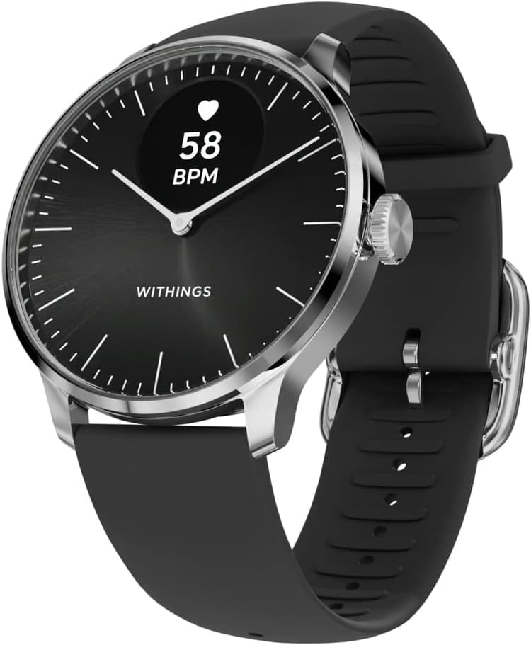 Withings ScanWatch Light - Hybrid Smart Watch, Heart Rate Monitoring, Fitness Tracker, Cycle Tracker, Sleep Monitoring