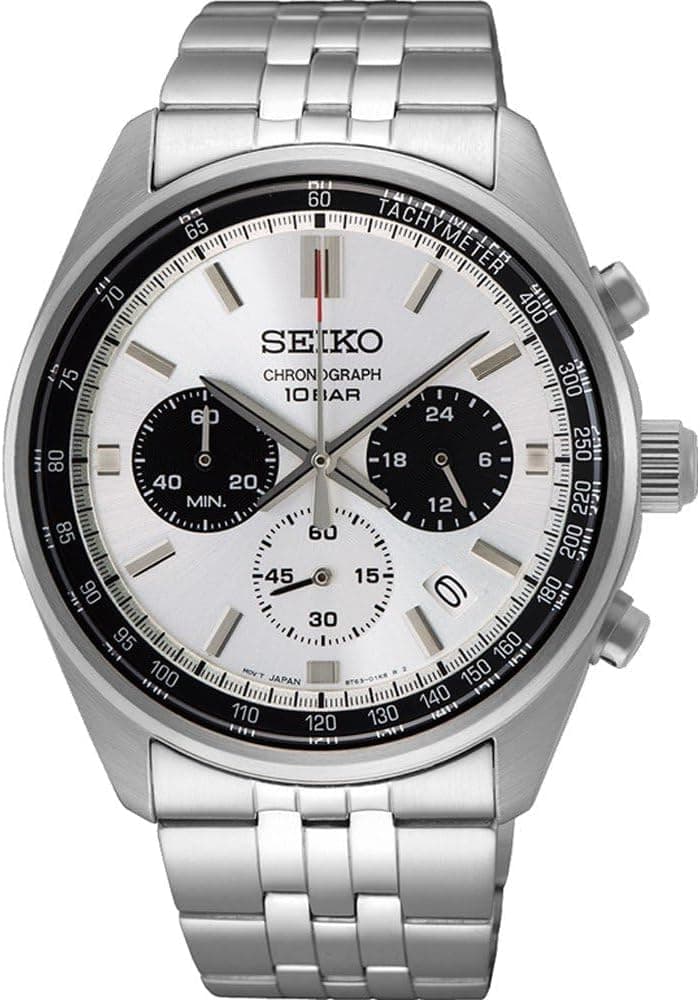 Seiko Homme Analogique Quartz Montre avec Bracelet en Acier Inoxydable SSB430P1