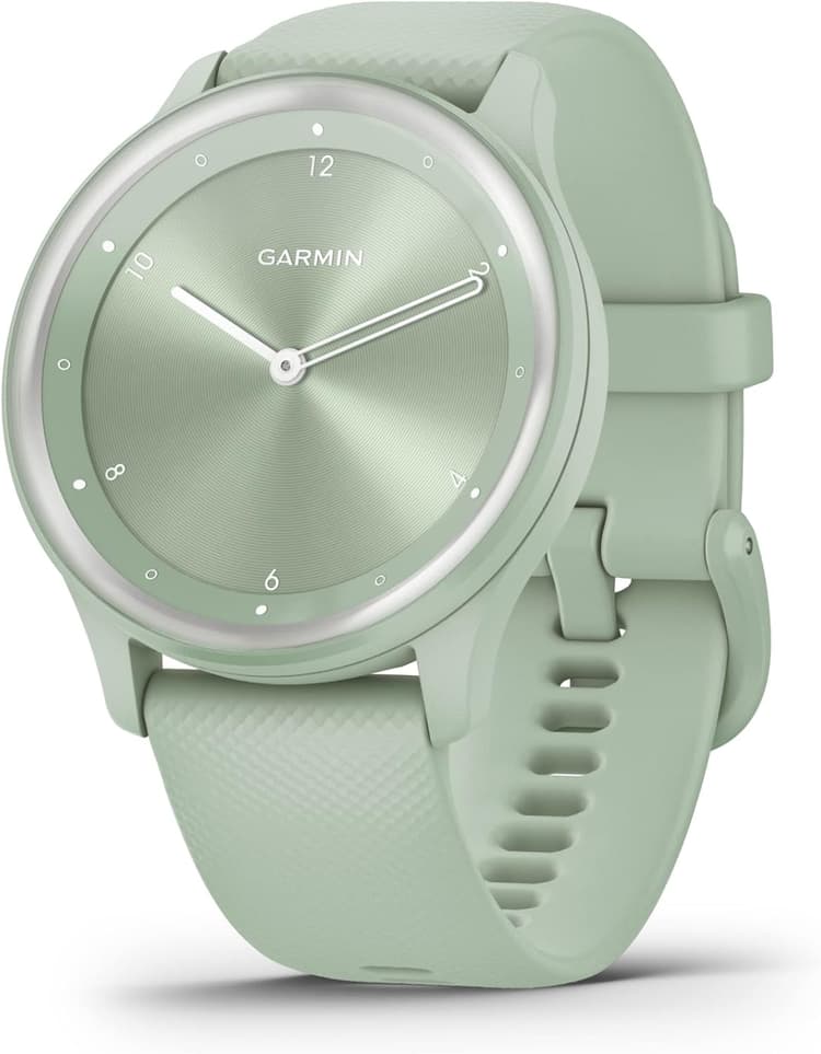Garmin vivomove Sport, Hybrid Smartwatch, Health and Wellness Features, Touchscreen, Light Green (Renewed)
