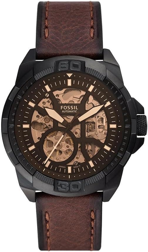 Fossil Montre 0’s Bronson de Automatique en Acier Inoxydable, Anthracite, pour Homme, ME3218