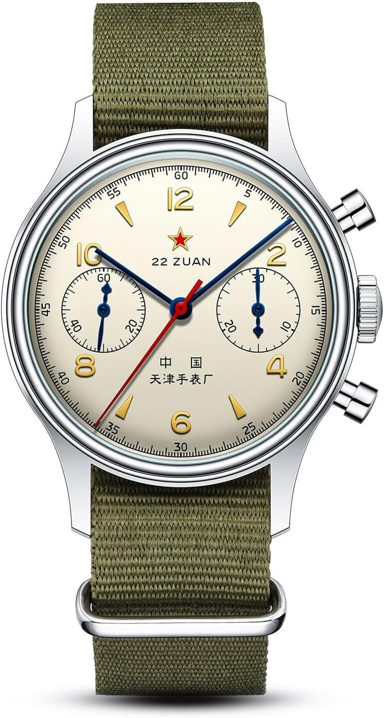 Seagull 1963 International Edition,Mouvement ST1901,Montres-Bracelets mécaniques pour Hommes,Montre Pilote chronographe Aviation,37.4mm,Remontage Manuel