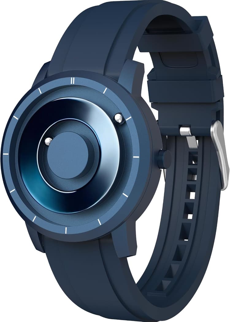 EUTOUR Magnetic Watches for Men 5ATM 40MM Specular Dial Quartz Magnet Watch with Ball Bearings and Silicone Watch Bands Ideas for Men Unique Men's Wrist Analog Watches