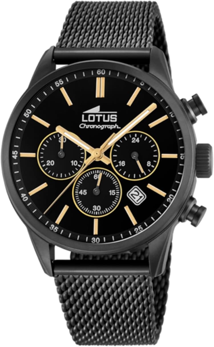 Lotus 18700/2 Montre chronographe à quartz pour homme avec bracelet en acier inoxydable
