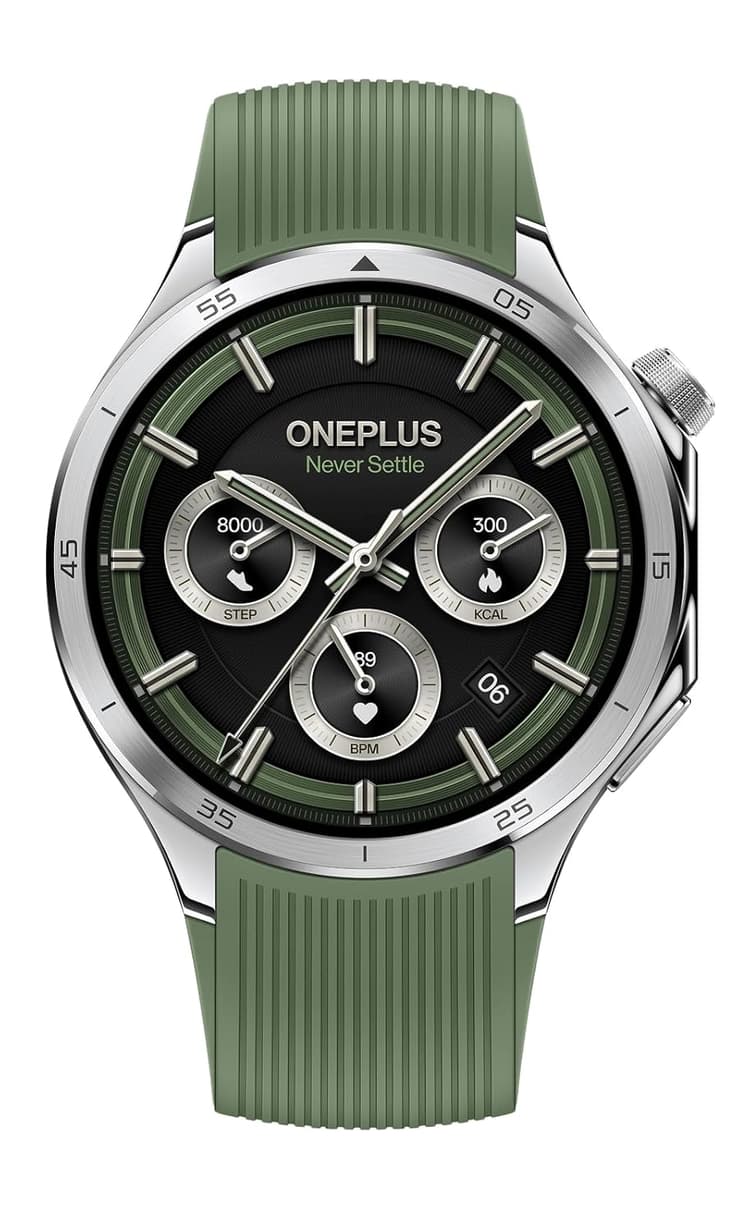 OnePlus Watch 3 Emerald Titantium, 32GB, 120-Hour Battery, Health & Fitness Tracking, Sapphire Crystal Design, Titanium Bezel, Dual-Engine, Wear-OS by Google, not Compatible with iOS