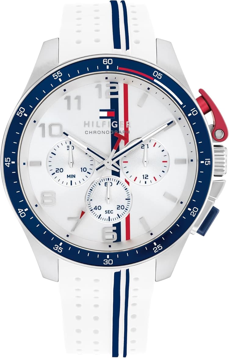 Tommy Hilfiger Montre Chronographe à Quartz pour Homme avec Bracelet en Silicone
