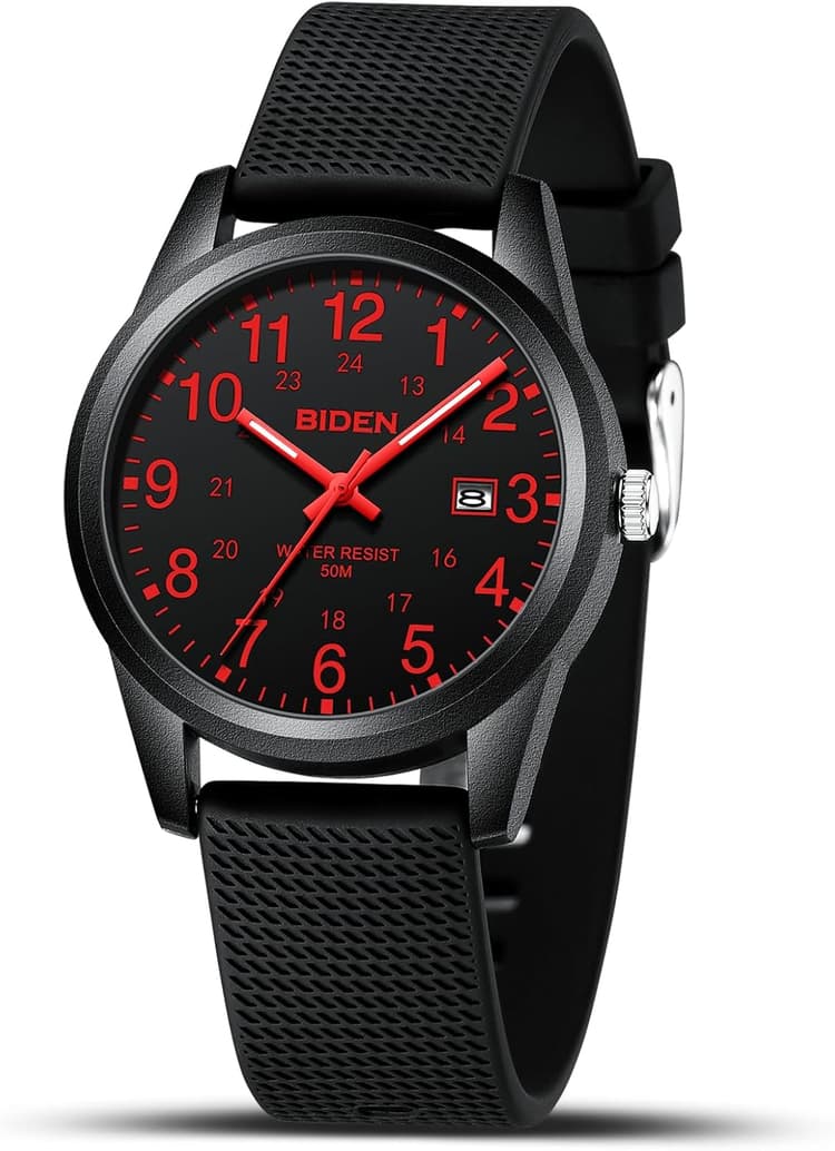 LN LENQIN Montre Homme Montres Bracelets Etanche Design Analogique Lumineuses Cadran Calendrie Fashion Homme Silicone Band