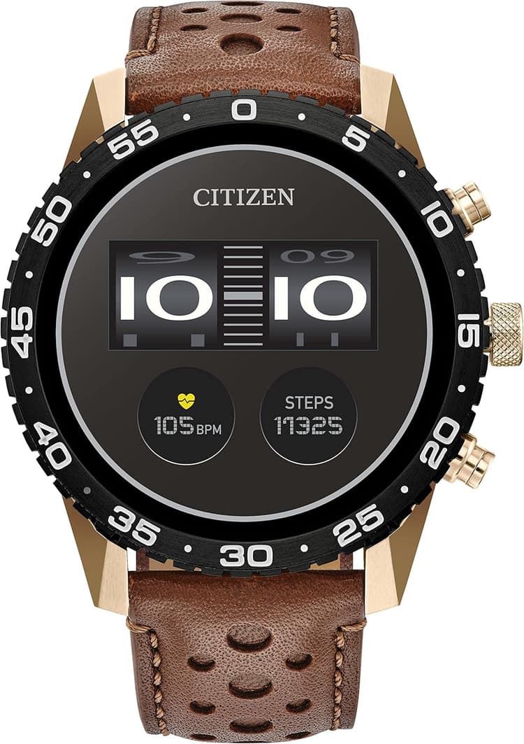 Citizen CZ Smart PQ2 44MM Sport Smartwatch with YouQ App with IBM Watson® AI and NASA research, Wear OS by Google, HR, GPS, Fitness Tracker, Amazon Alexa™, iPhone Android Compatible, IPX6 Rating